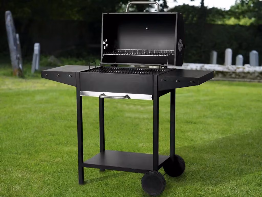 Barbecue a carbonella Bizon HABITAT ET JARDIN in acciaio nero L: 119 cm, P: 50 cm, H: 101 cm – 2