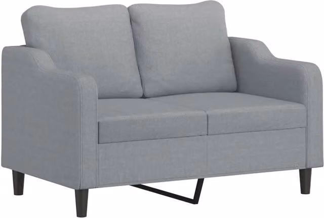 Divano | Divano da soggiorno | Sofa a 2 Posti Grigio Chiaro 120 cm in Tessuto