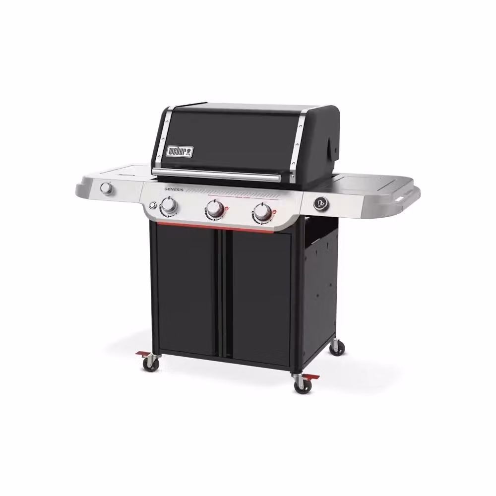Barbecue a Gas Weber Genesis E-335W Nero con Bruciatore Laterale e Termometro – 2
