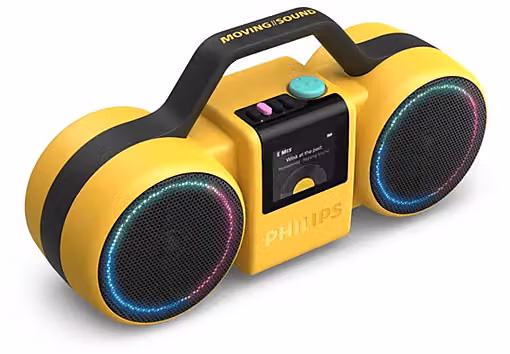 Cassa party Bluetooth Philips Moving Sound The Roller Auracast Giallo 60W TAMS60Y/00 – 2