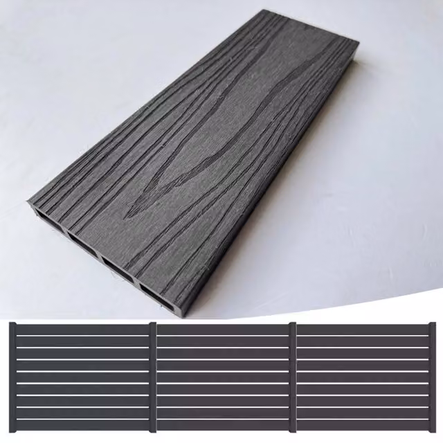 Listoni WPC PRIME L196xH183cm per recinzione colore Grigio SUPRAM listone 105x1805mm spessore 20mm