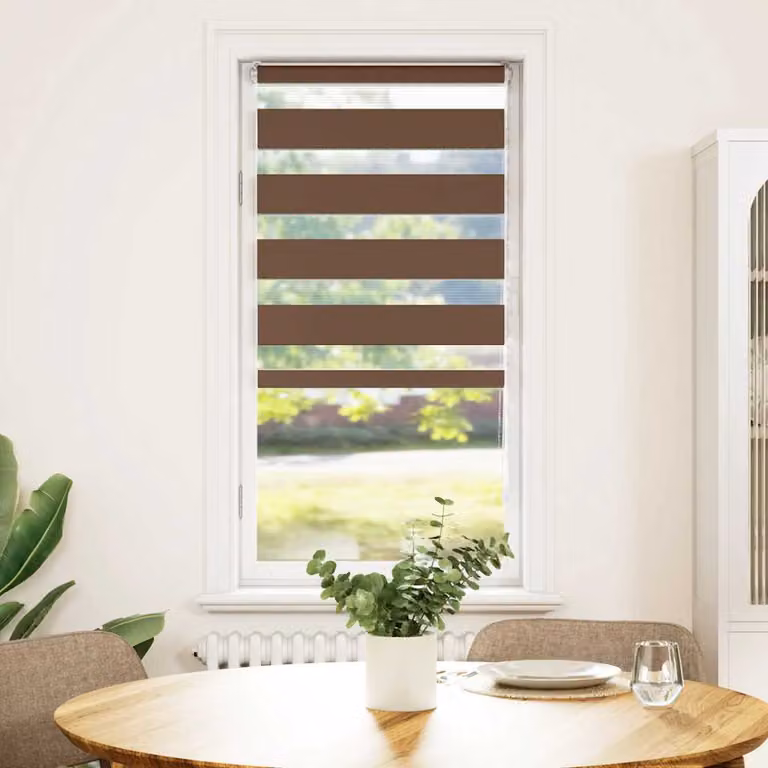 vidaXL Tenda a Rullo Zebra Larghezza Tessuto 55,9 cm Poliestere