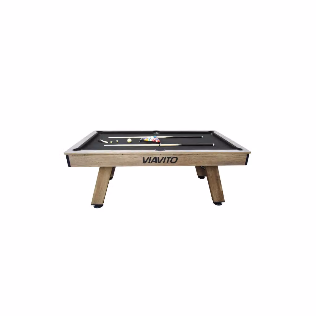 Tavolo da biliardo Viavito modello PT500 moderno in legno marrone con accessori inclusi L: 240 cm, P: 130 cm, H: 79 cm – 2