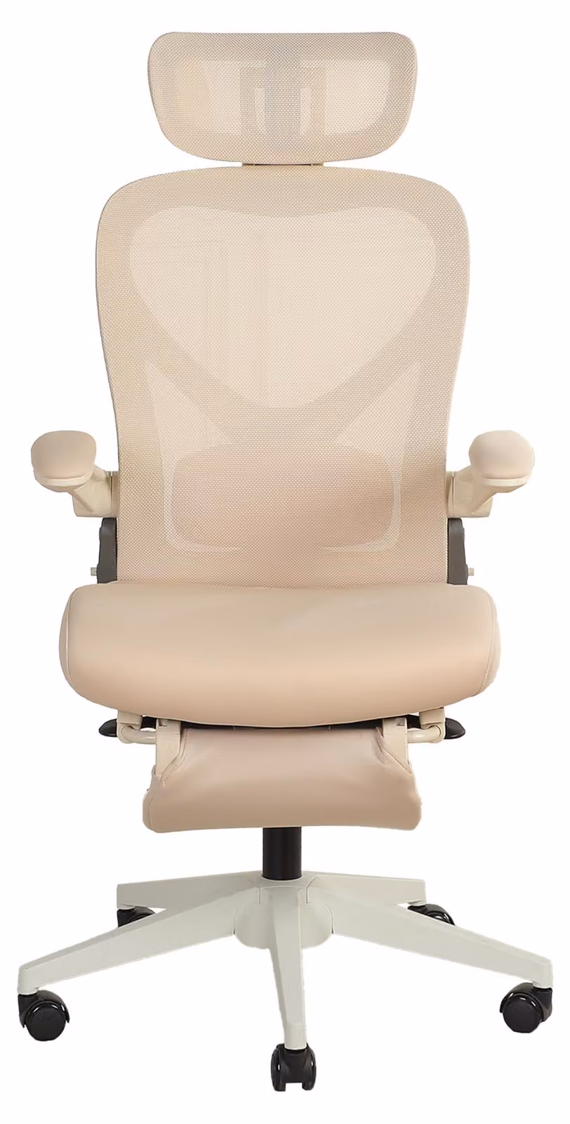 Sedia da ufficio ergonomica pieghevole, salvaspazio, con supporto lombare, cuscini in schiuma, braccioli pieghevoli, poggiatesta 3D e poggiapiedi. L3