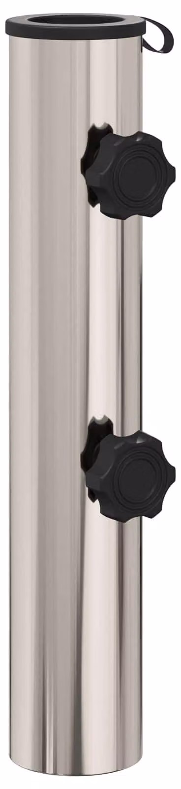 Tubo di supporto per ombrellone, 0,63 kg, acciaio inossidabile naturale