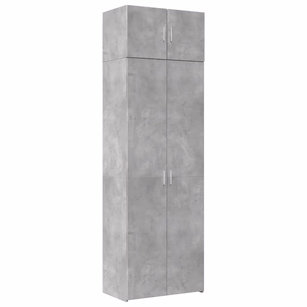 Armadietto da parete vidaXL in legno multistrato grigio cemento, L: 70 cm, P: 42,5 cm, H: 225 cm – 2