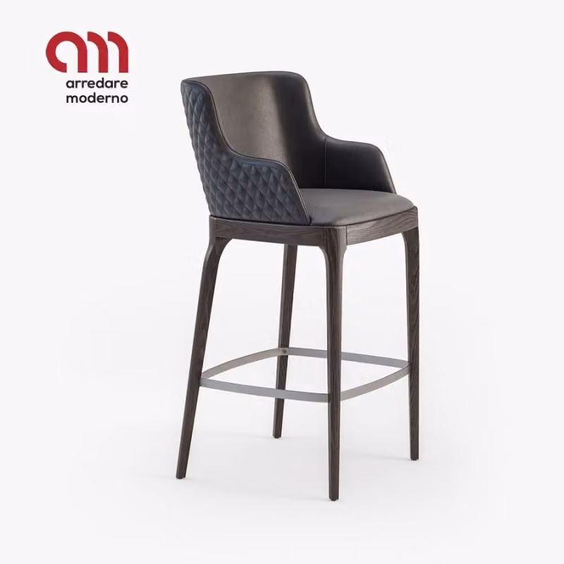 Sgabello Magda Couture Cattelan Italia con braccioli