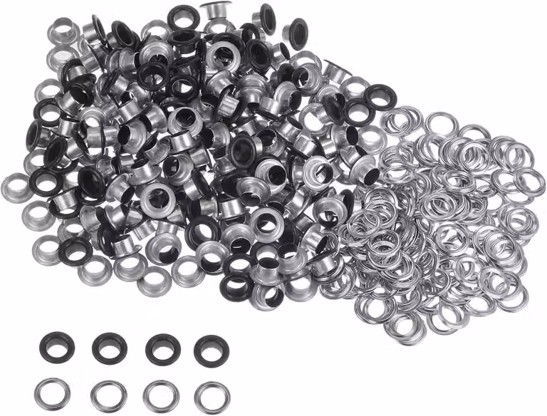 Set di 300 bottoni a pressione, diametro 6 mm, con rondelle, per scarpe e abbigliamento