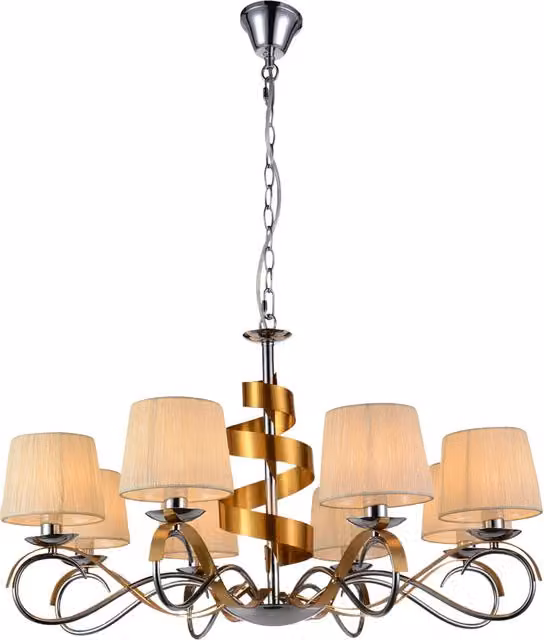 Lampadario Candellux Denis 38-23469 cromo 8xE14 Ø80cm