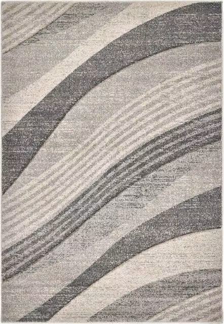 Tappeto Pierre Tappeti FUNNY 87101 grigio con disegno geometrico a onde moderno L: 200 cm, P: 290 cm