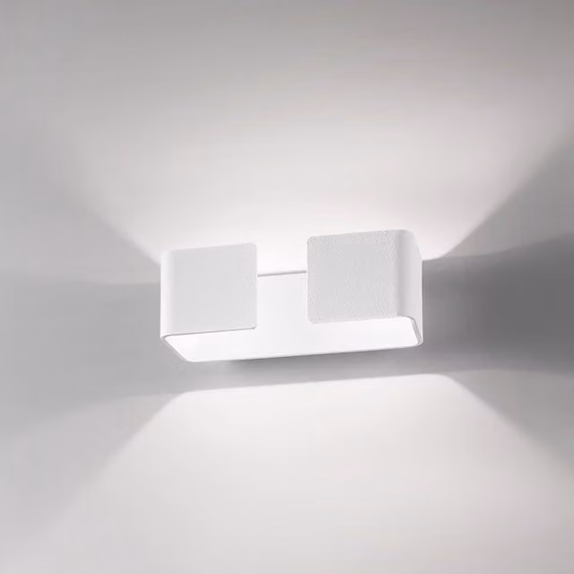 Applique LED Isy Clip bianca con luce bianco caldo in alluminio e plastica