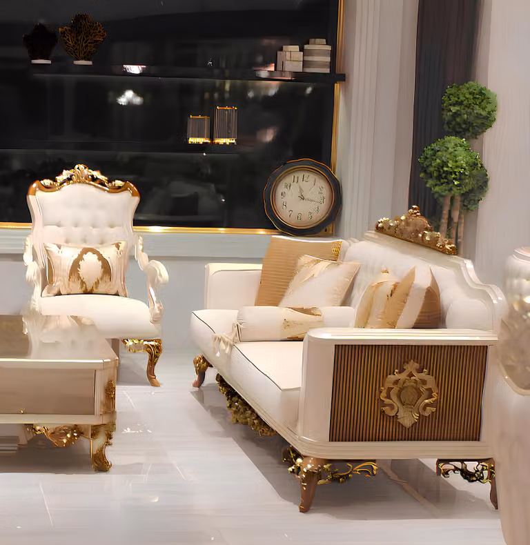 Premium Wohnzimmer Set Möbel set 2x Sofa 3 Sitzer Moderner Wohnzimmer