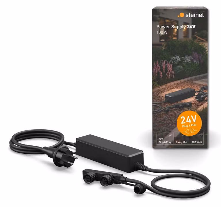 Alimentatore Steinel per sistema di illuminazione da giardino 24 V 100 W nero