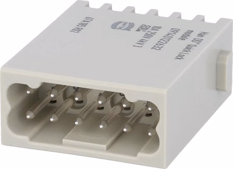 HARTING Han DD modulo inserto maschio (M) connettore Quick-Lock, 12 poli 250 V, 10 A - 1 pezzo