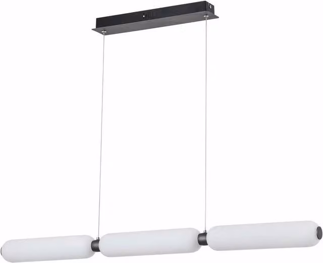 Lampada a sospensione lineare Catkin Reality Leuchten LED 8W nera con altezza regolabile