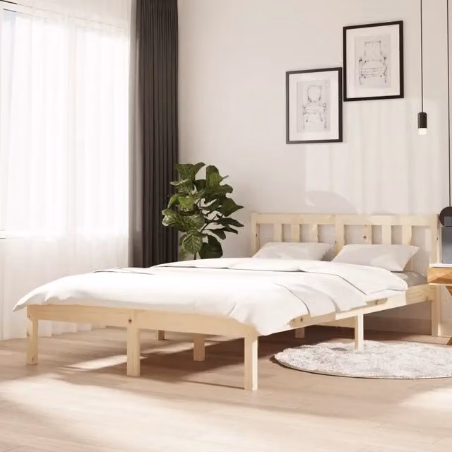 Struttura Letto Design Mania in Legno Massello di Pino Ambrato con Doghe Rigide L/P: 120 x 200 cm – 1