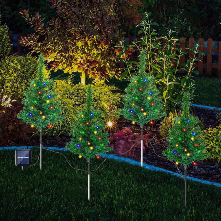 Jayseuw Luci solari di Natale Solaire Extérieur con 8 modalità di luce 4W Garden Party Replica