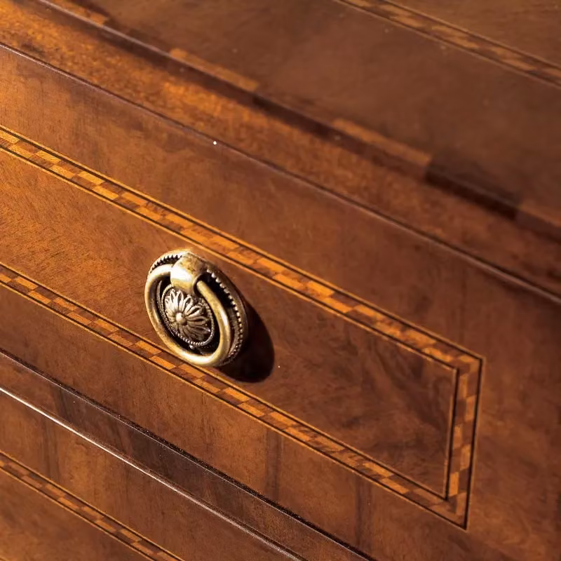 Cassettiera classica in legno con 2 cassetti Mobili 2G L/P/H: 65 x 40 x 80 cm – 3