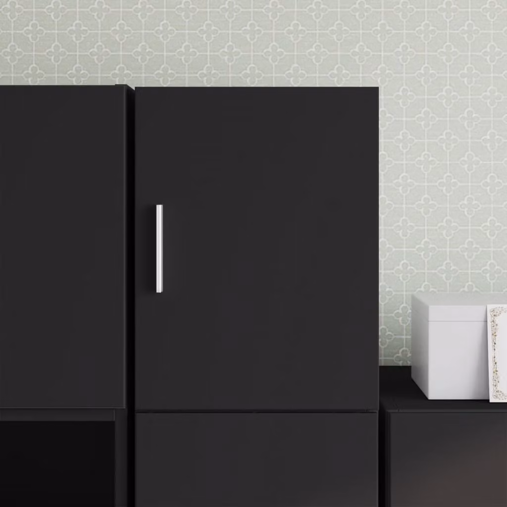 Mobile a parete vidaXL Nero opaco in legno e MDF L: 30 cm, P: 42,5 cm, H: 40 cm