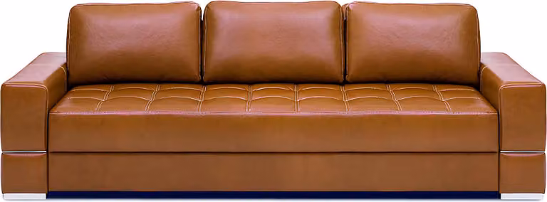 Bettfunktion Sofa 3 Sitzer Couch Design Polster Modern 100% Italienisches Leder