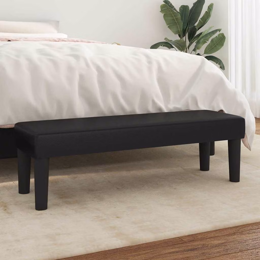 Panca moderna vidaXL in similpelle nera L/P/H: 100 x 30 x 30 cm