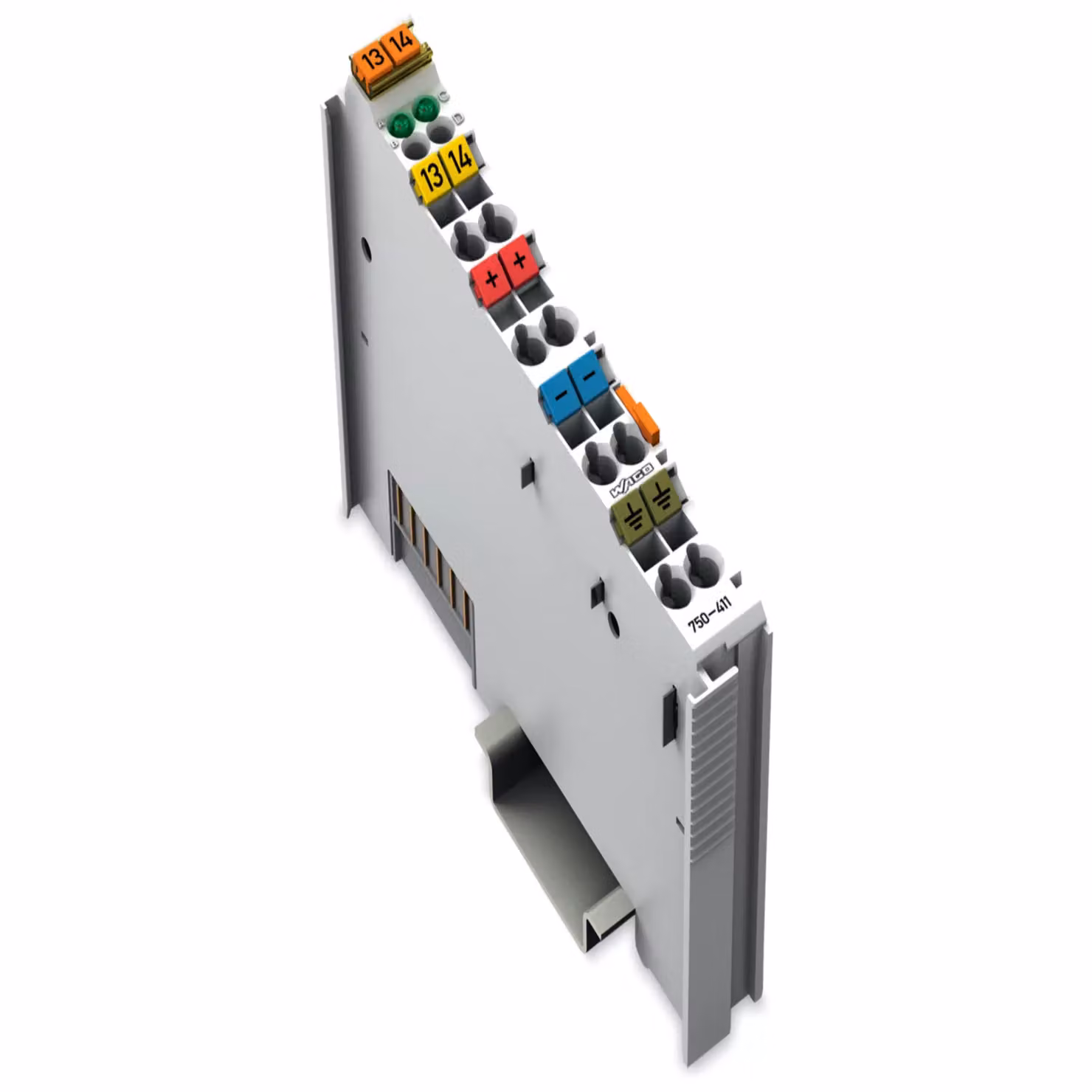 WAGO Modulo di ingresso digitale a 2 canali, 24 V CC, 750-411, 2 DI, 0,2 ms / Sensore di prossimità