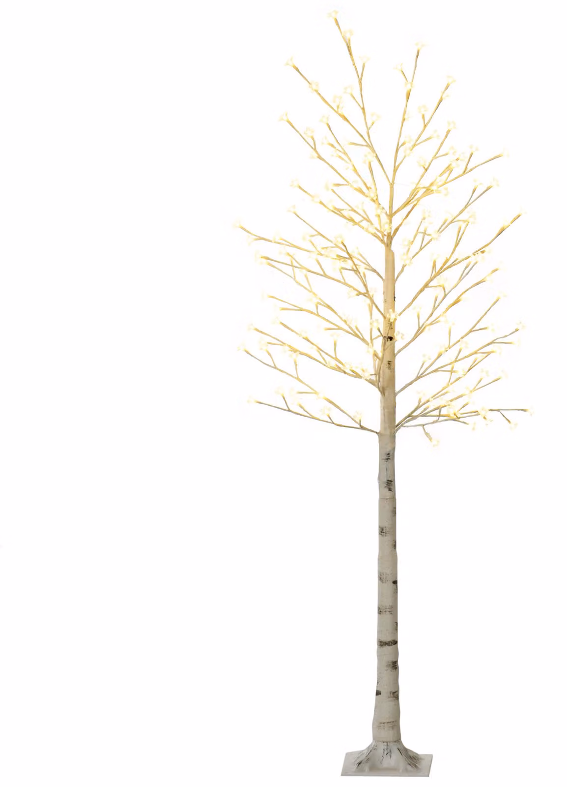 Albero di Natale 180 cm con 180 Luci LED 3 Livelli di Luminosità per Interni ed Esterni Bianco