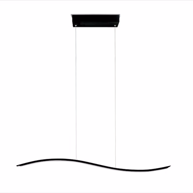 Lampada a sospensione LED Vivida Lil Wave Single disponibile in bianco o nero con altezza regolabile