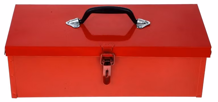 Cassetta degli attrezzi in metallo - Piccola cassetta degli attrezzi - Contenitore per utensili - Scatola giocattoli - Soluzione di stoccaggio compatta - Materiale resistente - Contenitore