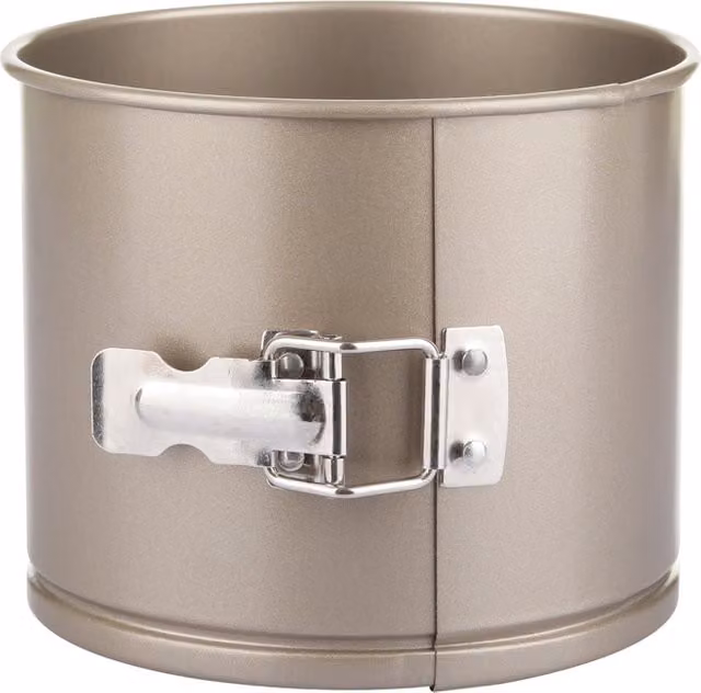 Stampo per panettone Baker's Secret champagne oro, forma rotonda con base rimovibile, antiaderente, diametro: 16 cm