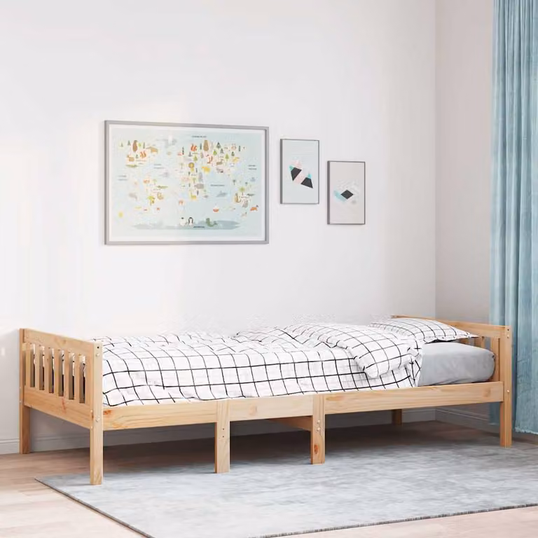 Letto per bambini vidaXL in legno massello di pino, senza materasso, L/P/H: 190 x 90 cm