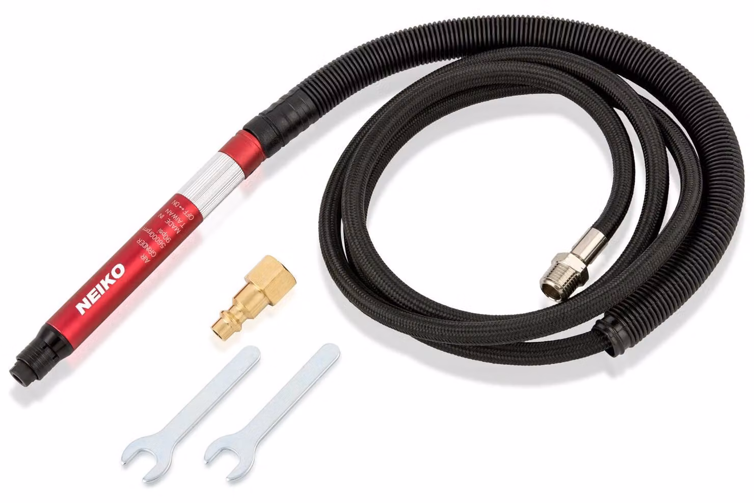 Neiko® 10649 A, smerigliatrice micro pneumatica, modello a punta, con 54.000 giri al minuto