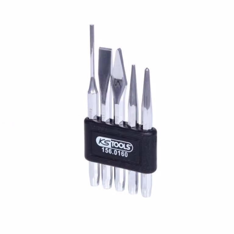 KS TOOLS Set di 5 pezzi di punzoni / scalpelli e punzoni centrali - 156.0160