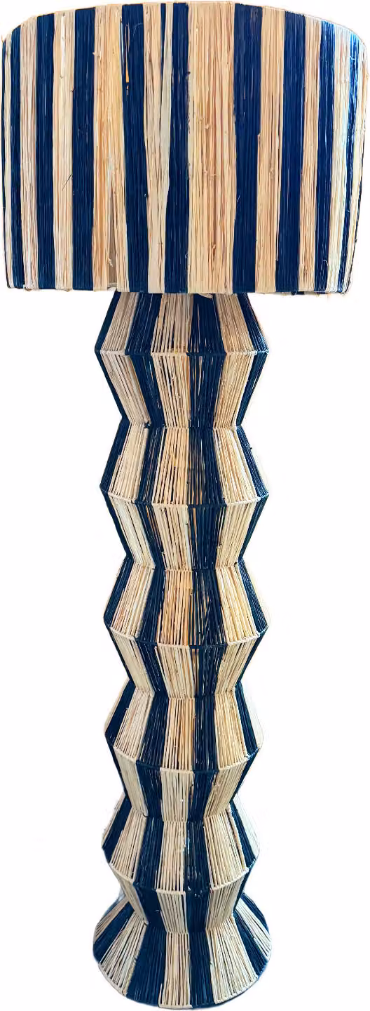 Lampada da terra decorativa Boho Lampada da terra Tulum Beige Nero 160cm