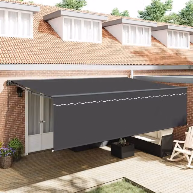 Tenda retrattile Antracite 500 × 300 cm Poliestere e Alluminio 3331218
