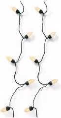 Filo decorativo Kaemingk per Natale, colore bianco, luce warm white, materiale plastica
