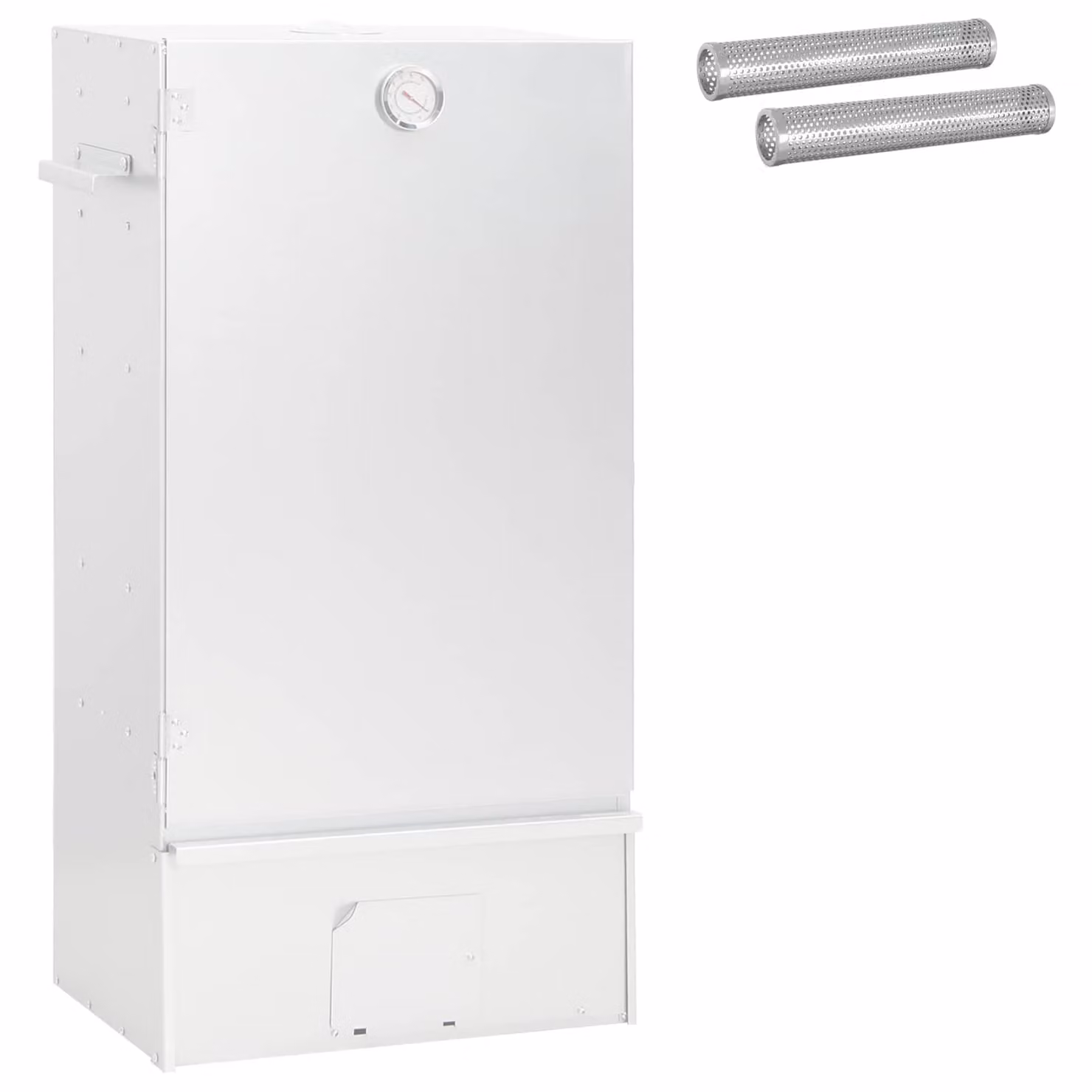 vidaXL Forno Affumicatore Verticale a Pellet in Acciaio Zincato Argento L/P/H: 44,5 x 29 x 83 cm