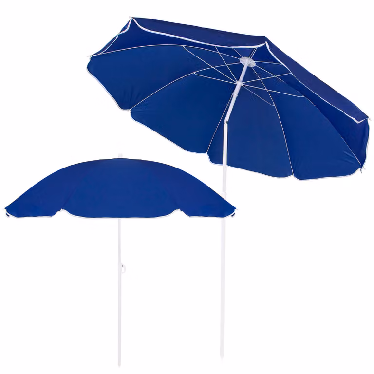 Ombrellone Ombrellone da spiaggia Diametro 160 cm Ombrellone da giardino Funzione basculante Pieghevole incl. copertura protettiva Altezza regolabile Protezione solare per balcone