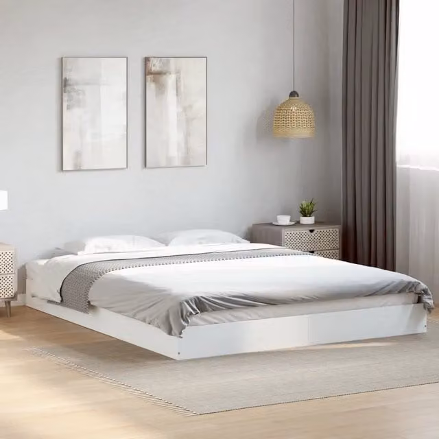 Struttura Letto Design Mania in Legno Multistrato Bianco L 160 x P 200 cm