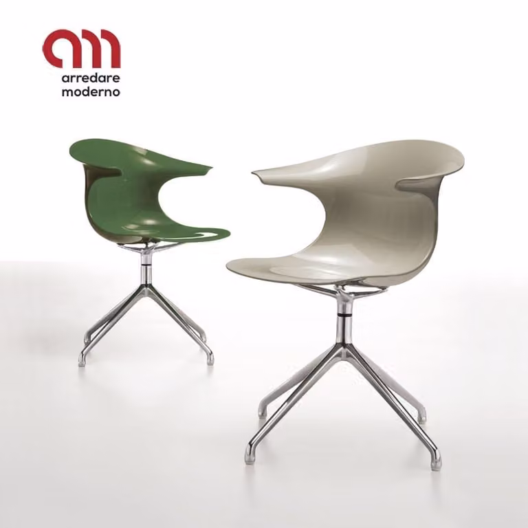 Sedia Loop Mono 4 Star Aluminium Base Infiniti Design