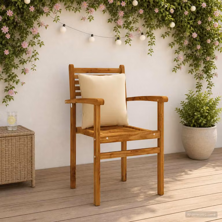 Set di 4 cuscini per schiena vidaXL PUTTEN beige in 100% poliestere