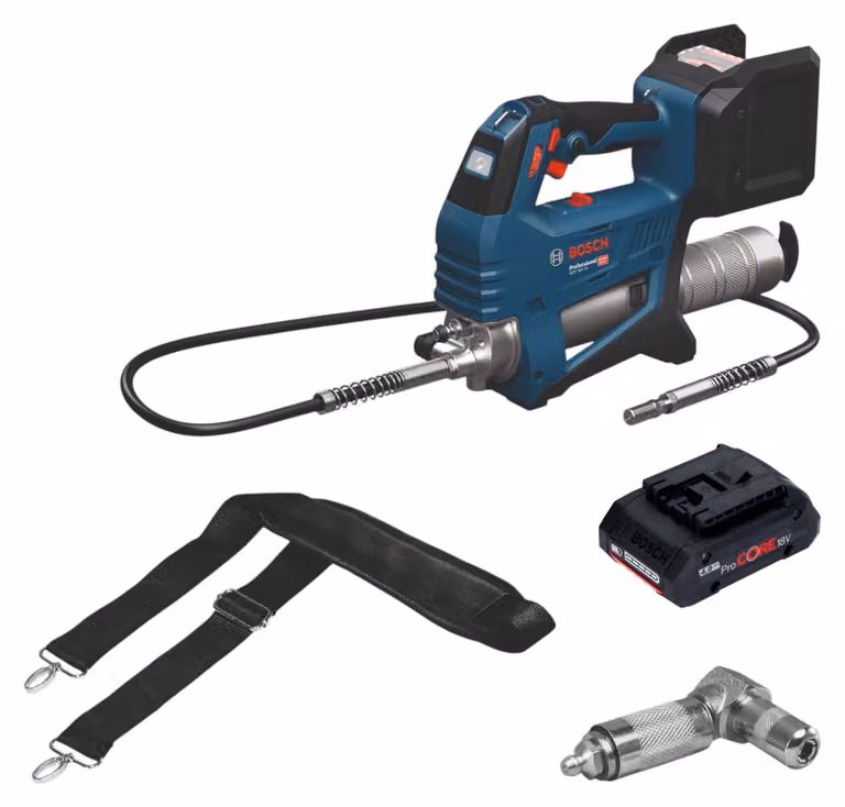 Pompa per grasso a batteria Bosch GFP 18V-10 18 V 10000 psi + 1x batteria ProCORE 4,0 Ah - senza caricabatterie