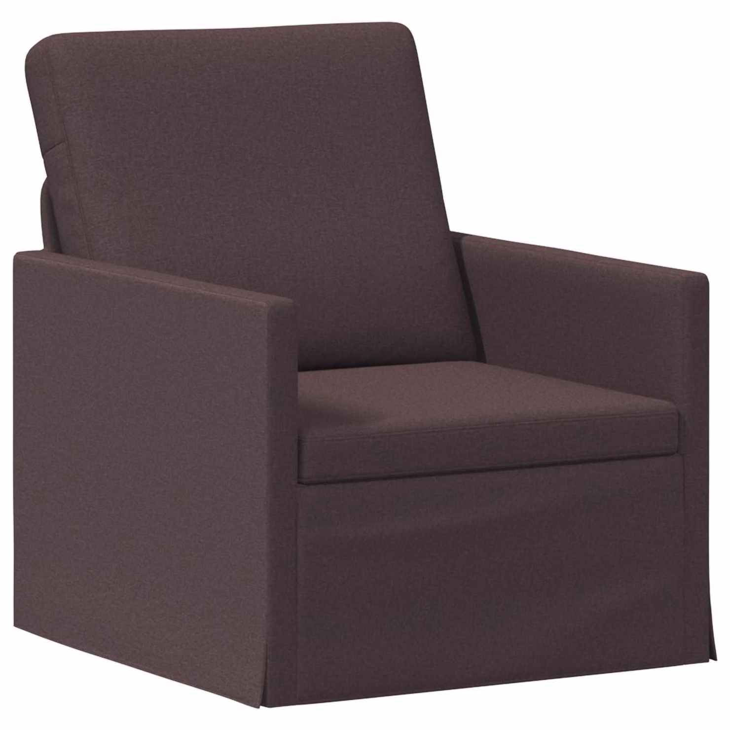 Divano Singolo Moderno vidaXL in Tessuto Marrone con Struttura in Metallo L: 70 cm, P: 81 cm, H: 82 cm