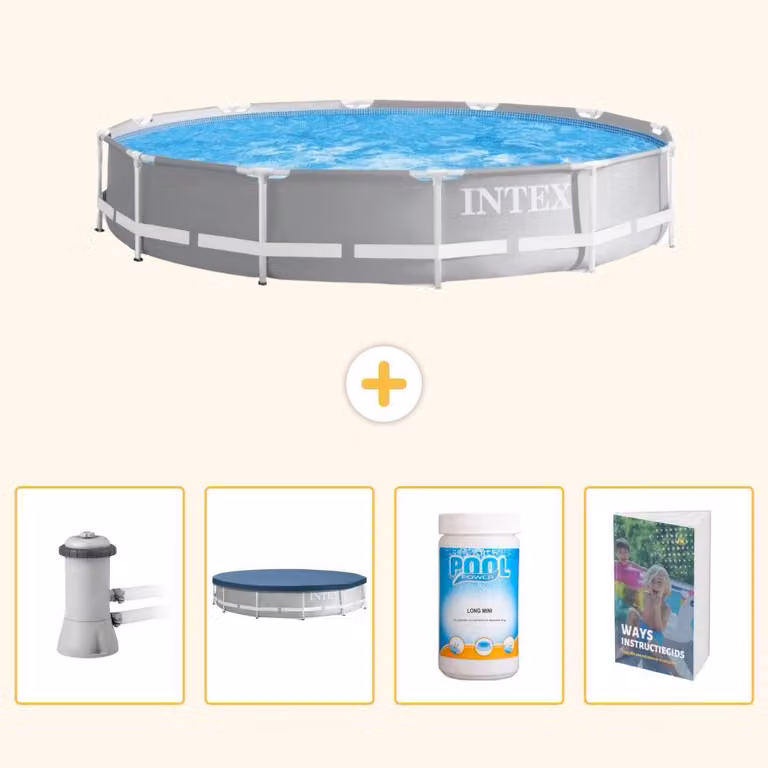 Struttura per piscina a forma di prisma - 366x76 cm - composta da 5 elementi - modello SCB116