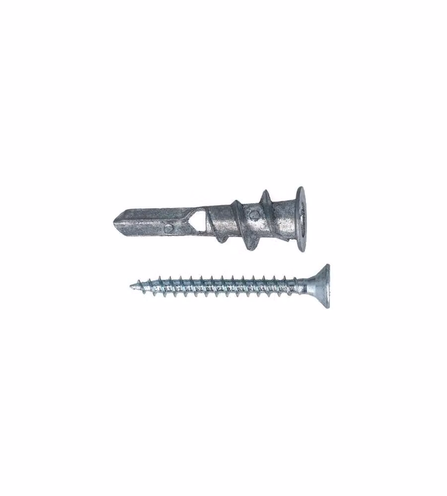 Tasselli in zama autoforanti 6 x 37 mm per pareti vuote, con vite TPS 4,5 x 40 - 12 pz.