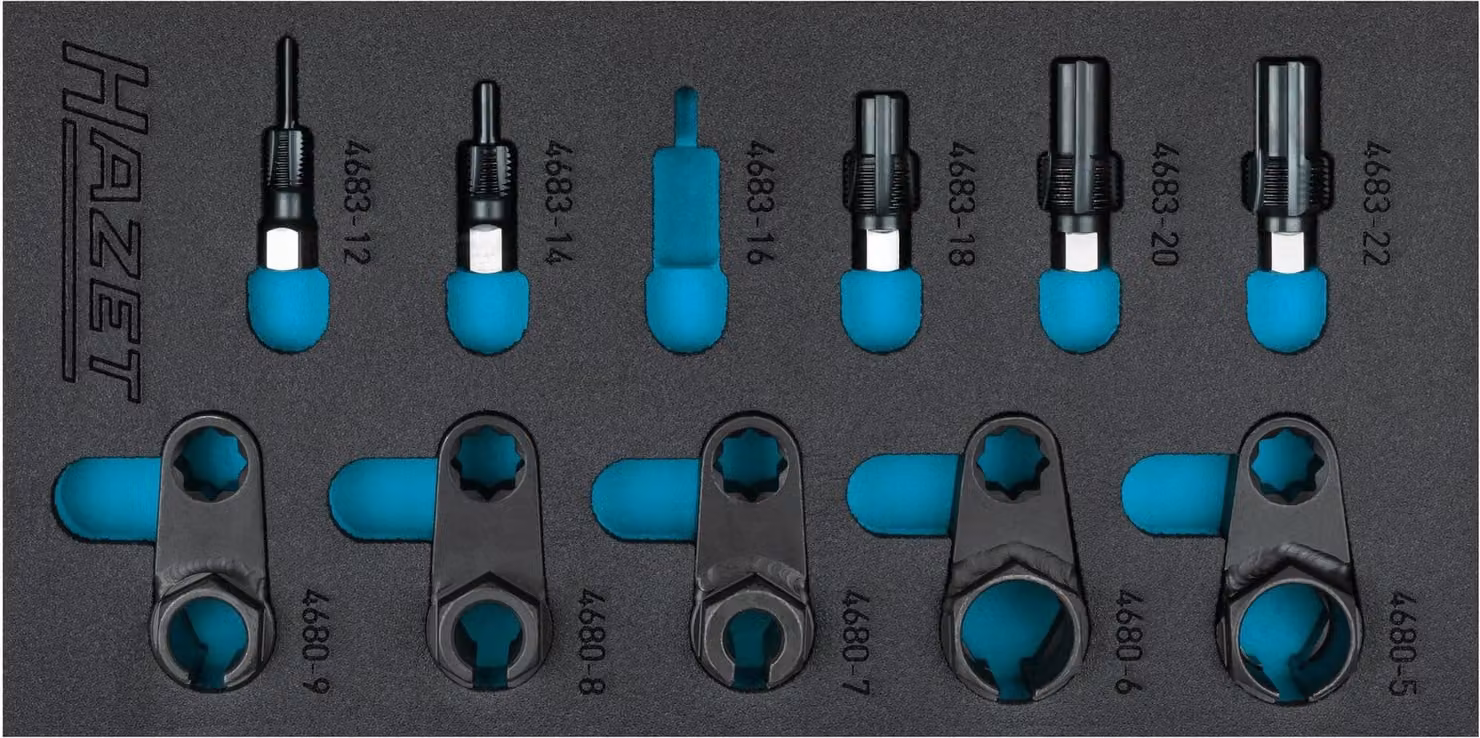 Set di utensili per sonda di scarico Hazet, 163-611/10