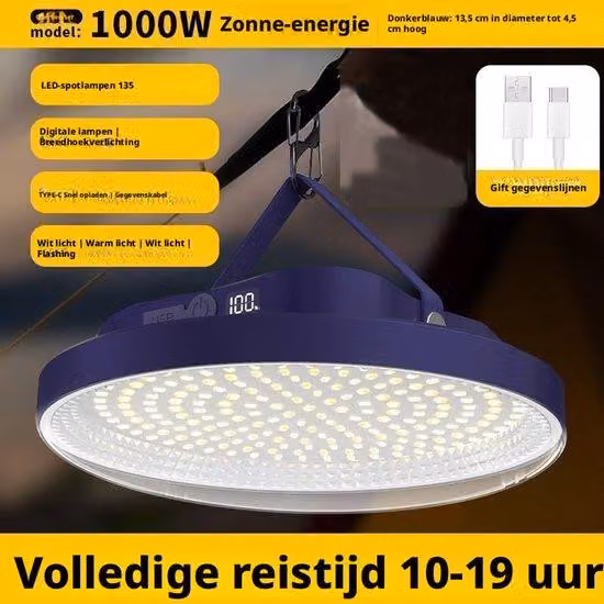 Lampada a LED da 5000 lumen, 30 W, ricaricabile, portatile, impermeabile, con attacco magnetico, kit di emergenza