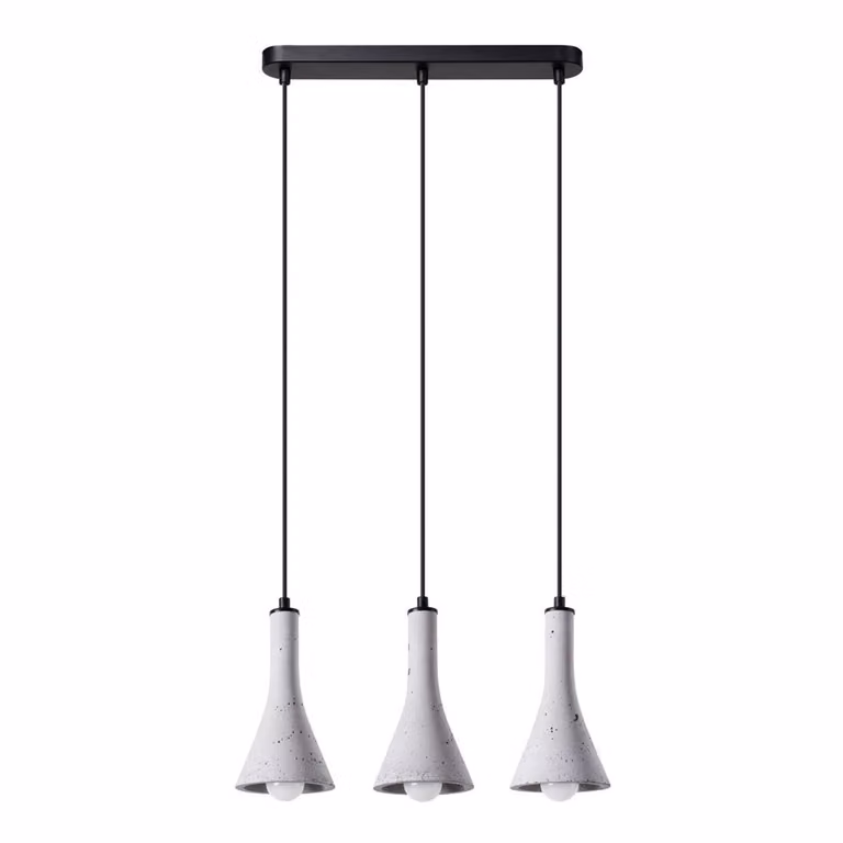 Lampada a sospensione REA 3L in cemento 3xE14 10W calcestruzzo 110x12x46cm Sollux Lighting