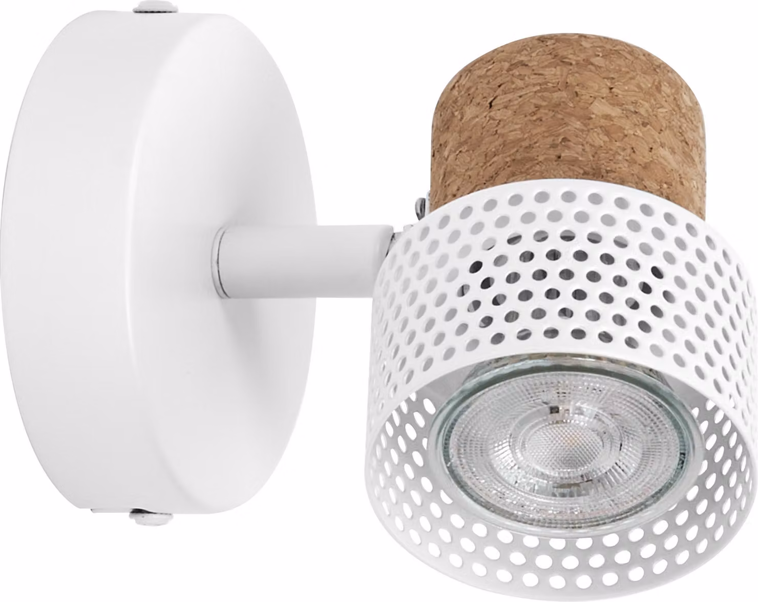 OSRAM DECOR SPOT CORK, 1 x 3,4W, 230lm, bianco, faretto, teste regolabili, versatile, faretto per interni, lampade LED sostituibili, dimmerabile, colore della luce bianco caldo, GU10