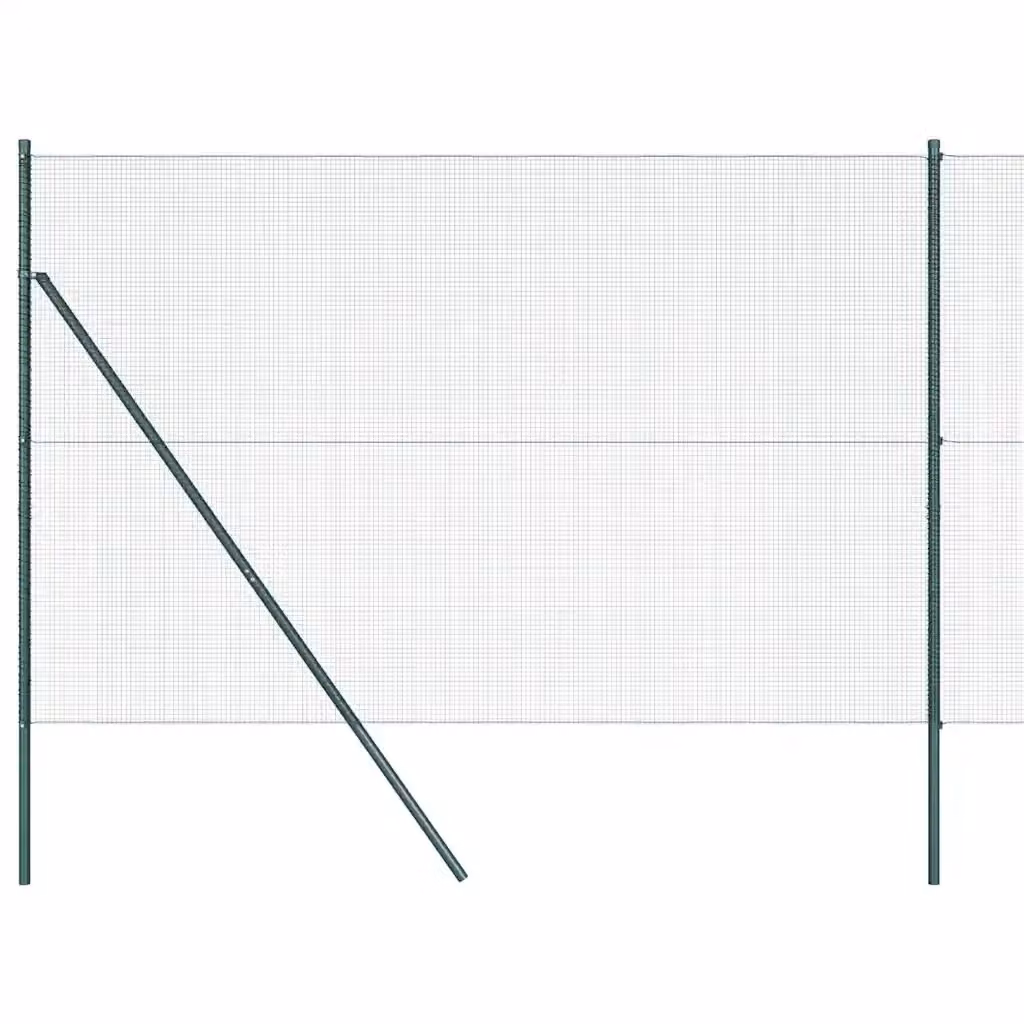 Recinzione a rete saldata vidaXL in acciaio e PVC verde da fissare a terra, L: 140 cm, H: 50 cm – 2